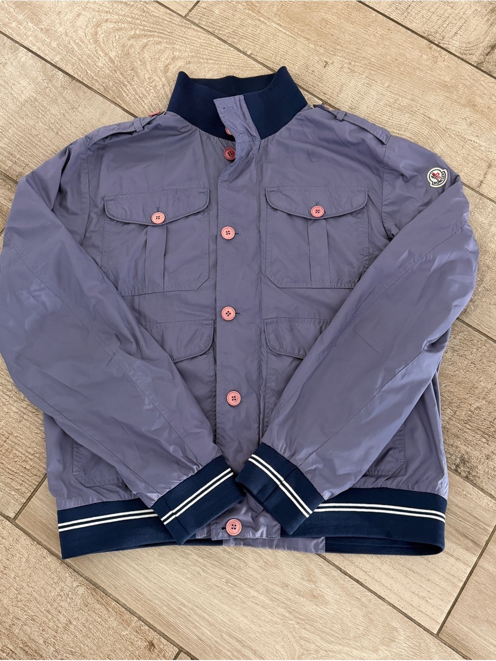 Moncler Men’s Bomber Jacket Purple Blue Lightweight